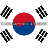 Country Flag Square South Korea ClipArt SVG