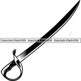 Pirate Sea Gangster Criminal Warrior Sword ClipArt SVG