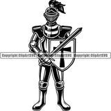 Knight Gladiator Medieval Warrior ClipArt SVG
