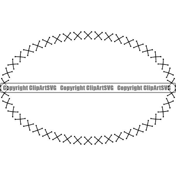 Fashion Beauty Arts Crafts Clothes Designer Stitching Oval ClipArt SVG