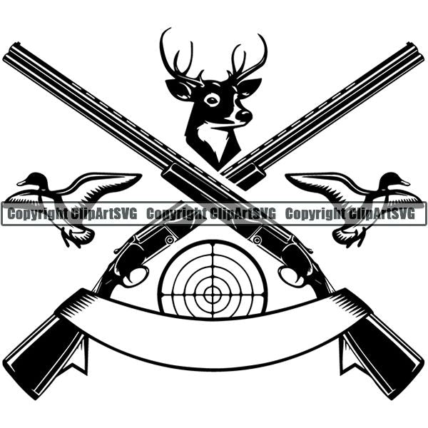 Sports Game Hunting Fishing Hunt Fish ClipArt SVG