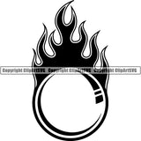 Sports Game Table Tennis Ping Pong Fire ClipArt SVG