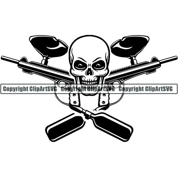 Sports Game Paintball Logo ClipArt SVG