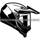 Motorcycle Sports Racing Motocross Skiing Downhill Helmet ClipArt SVG