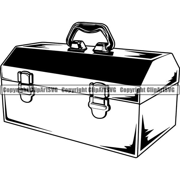 Construction Building Repair Service Toolbox ClipArt SVG