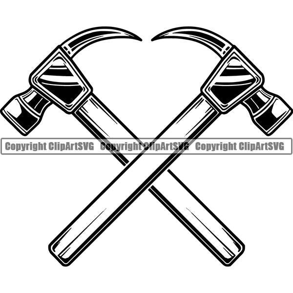 Construction Building Repair Service Hammer ClipArt SVG