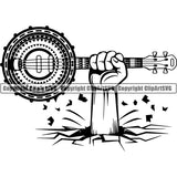 Music Musical Instrument Banjo 7uujrs break ClipArt SVG