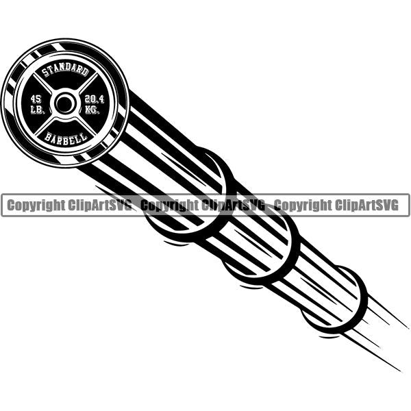 Gym Sports Bodybuilding Fitness Muscle Motion ClipArt SVG