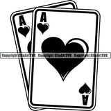 Game Poker Card Aces Pocket ClipArt SVG