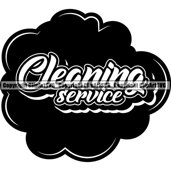 Maid Cleaning Service Housekeeping Housekeeper Logo ClipArt SVG
