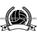 Sports Game Volleyball Logo ClipArt SVG