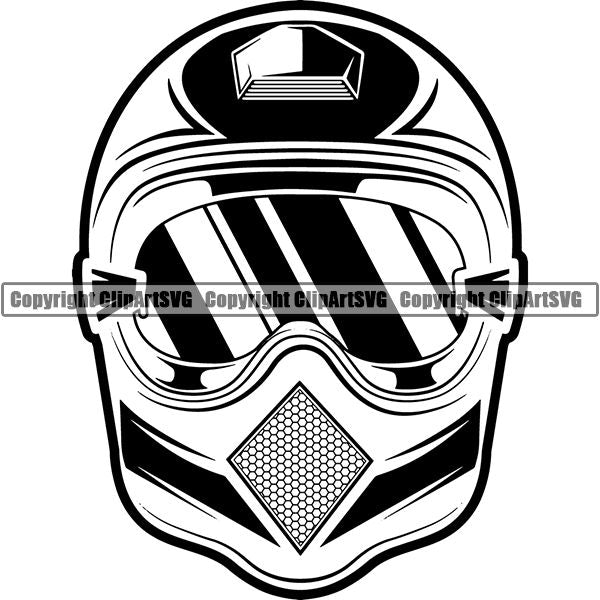 Motorcycle Sports Racing Helmet ClipArt SVG