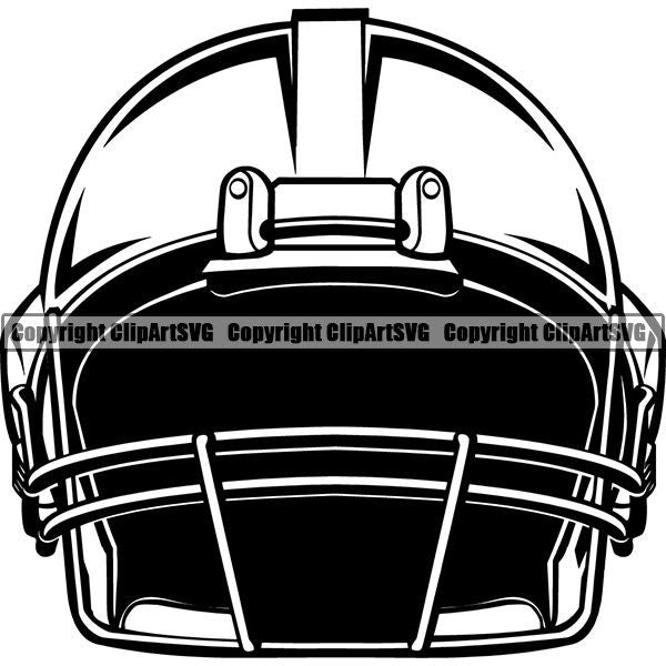 Sports Game Football Helmet ClipArt SVG