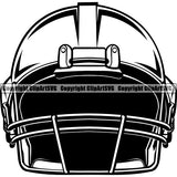 Sports Game Football Helmet ClipArt SVG