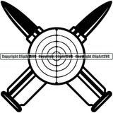 Military Weapon Gun Logo ClipArt SVG