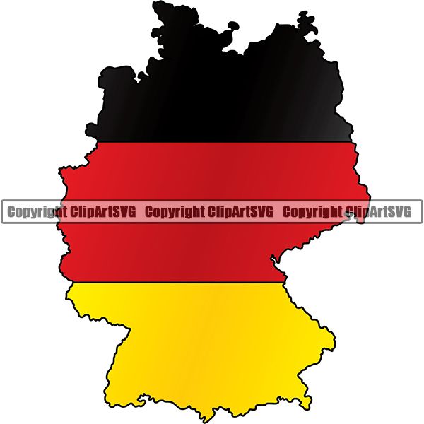 Country Flag Map Germany ClipArt SVG