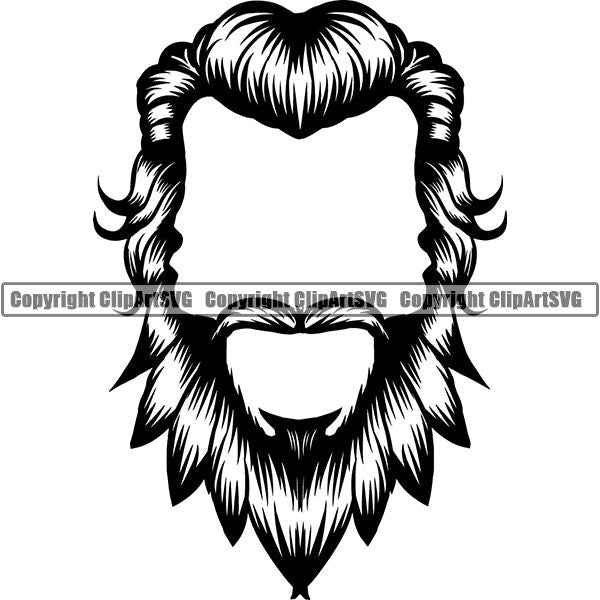 Design Element Human Hair Beard ClipArt SVG