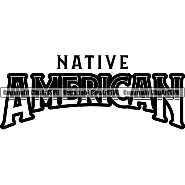Native American Indian Text ClipArt SVG