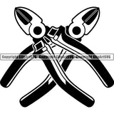 Mechanic Repair Shop Garage Tool Pliers ClipArt SVG