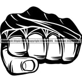 Sports Boxing Boxer MMA Fighter Taped Fist ClipArt SVG
