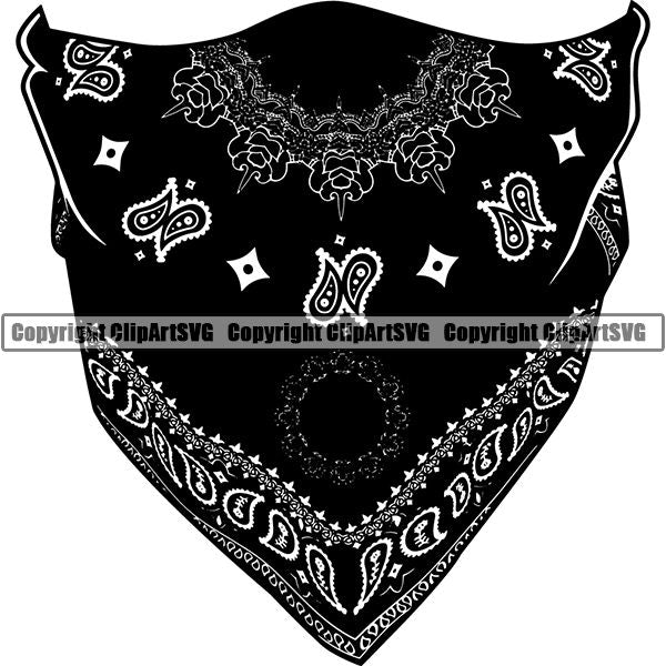 Gangster Thug Criminal Bandana ClipArt SVG