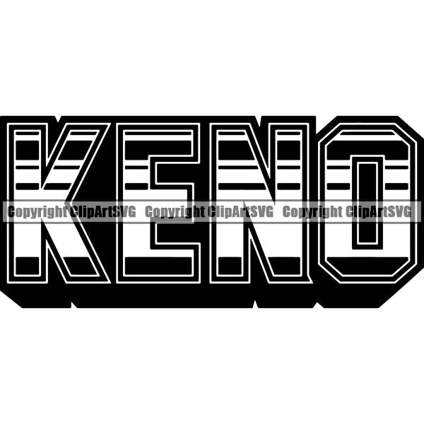 Game Keno Text ClipArt SVG