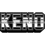 Game Keno Text ClipArt SVG