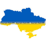 Country Flag Map Ukraine ClipArt SVG