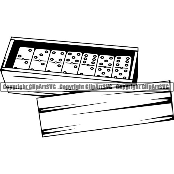 Game Dominoes Box ClipArt SVG