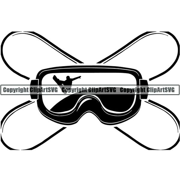 Sports Snowboarding Snowboard Skiing Ski Logo ClipArt SVG