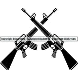Military Weapon Gun Logo ClipArt SVG