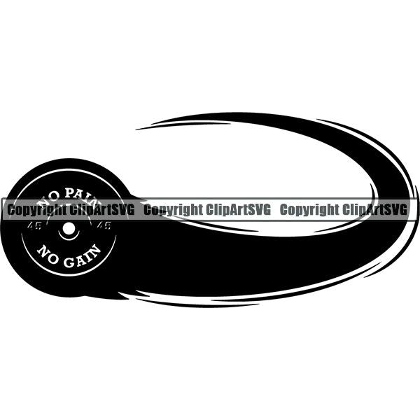 Gym Sports Bodybuilding Fitness Muscle Motion ClipArt SVG