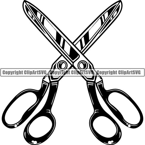 Tailor Seamstress Alterations Scissors ClipArt SVG
