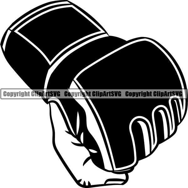 Sports Boxing Boxer MMA Fighter Glove ClipArt SVG