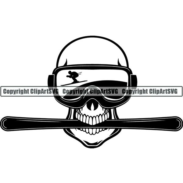 Sports Skiing Ski Snowboarding Snowboard ClipArt SVG