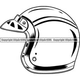 Motorcycle Bike Chopper Helmet ClipArt SVG
