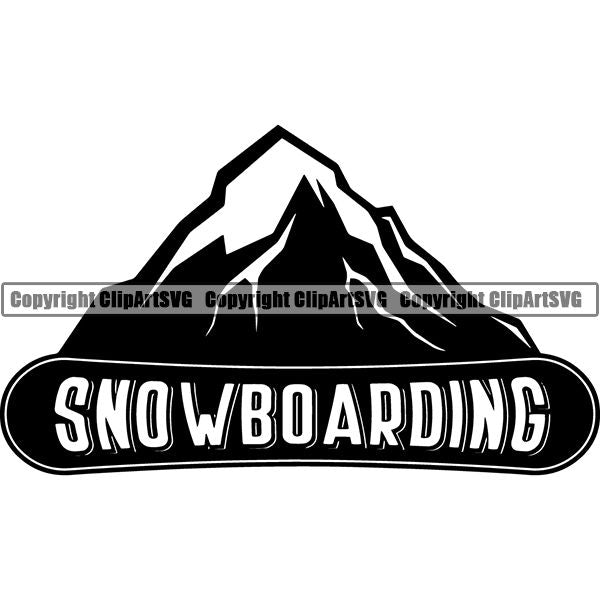 Sports Snowboarding Snowboard Skiing Ski Text ClipArt SVG