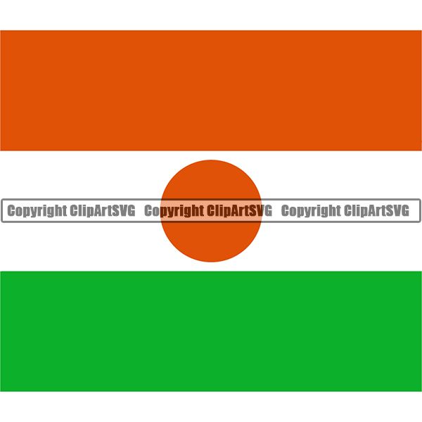 Country Flag Square Niger ClipArt SVG