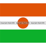 Country Flag Square Niger ClipArt SVG
