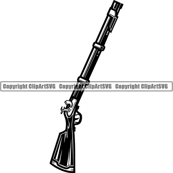 Pirate Sea Gangster Criminal Warrior Gun Rifle ClipArt SVG