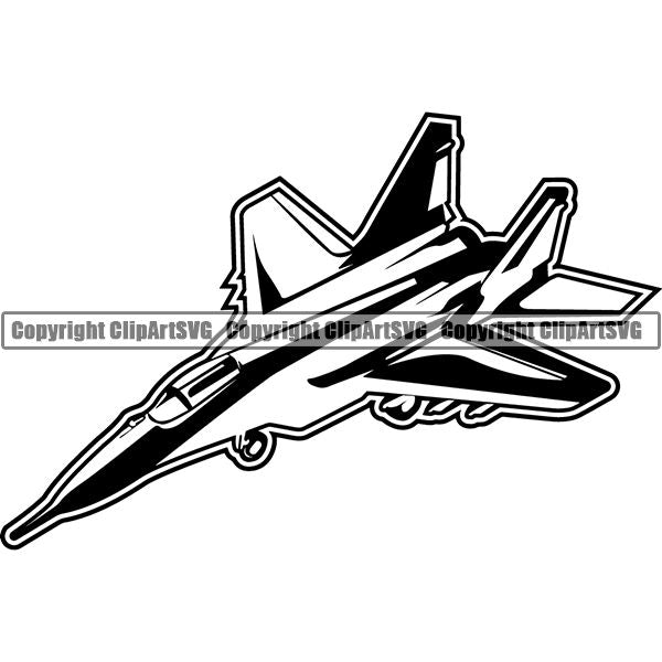 Military Weapon Airplane Fighter Jet ClipArt SVG