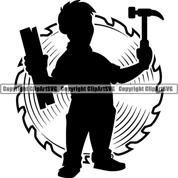 Construction Building Repair Service Logo ClipArt SVG