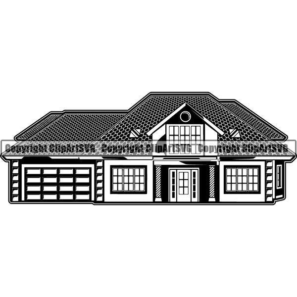 Construction Building Repair Service Real Estate Agent ClipArt SVG