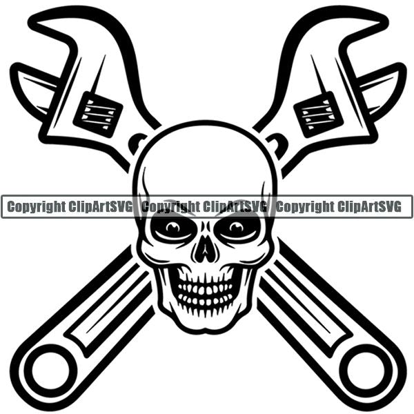 Mechanic Repair Shop Garage Logo ClipArt SVG