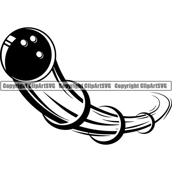 Sports Game Bowling Bowler Bowl Motion ClipArt SVG