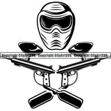 Sports Game Paintball Logo ClipArt SVG