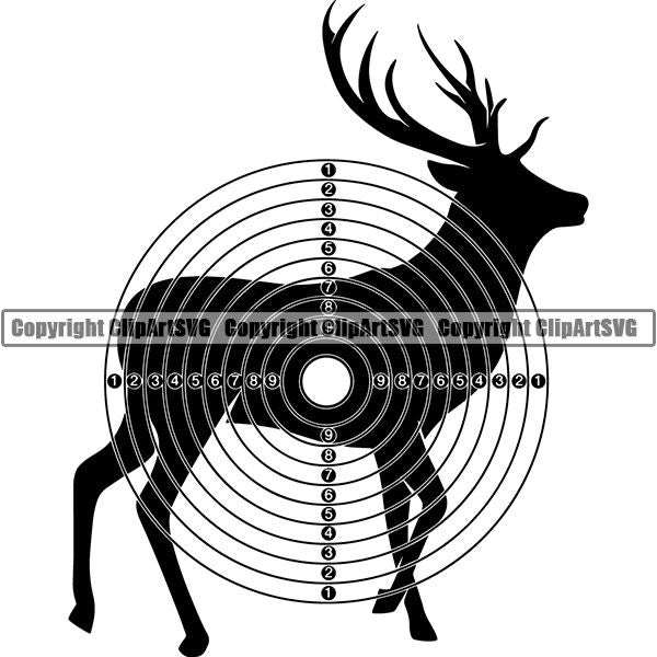 Sports Game Hunting Fishing Hunt Fish Deer ClipArt SVG