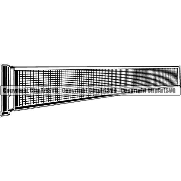 Sports Game Tennis Net ClipArt SVG