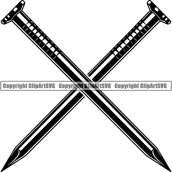 Construction Building Repair Service Nail ClipArt SVG