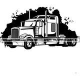 Truck Driver Trucking Trucker Driving Transportation Semi Tractor Trailer Logo ClipArt SVG